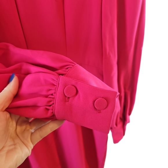Sergio Hudson for Target Pink Balloon sleeve midi sheath dress sz medium new - Picture 8 of 11